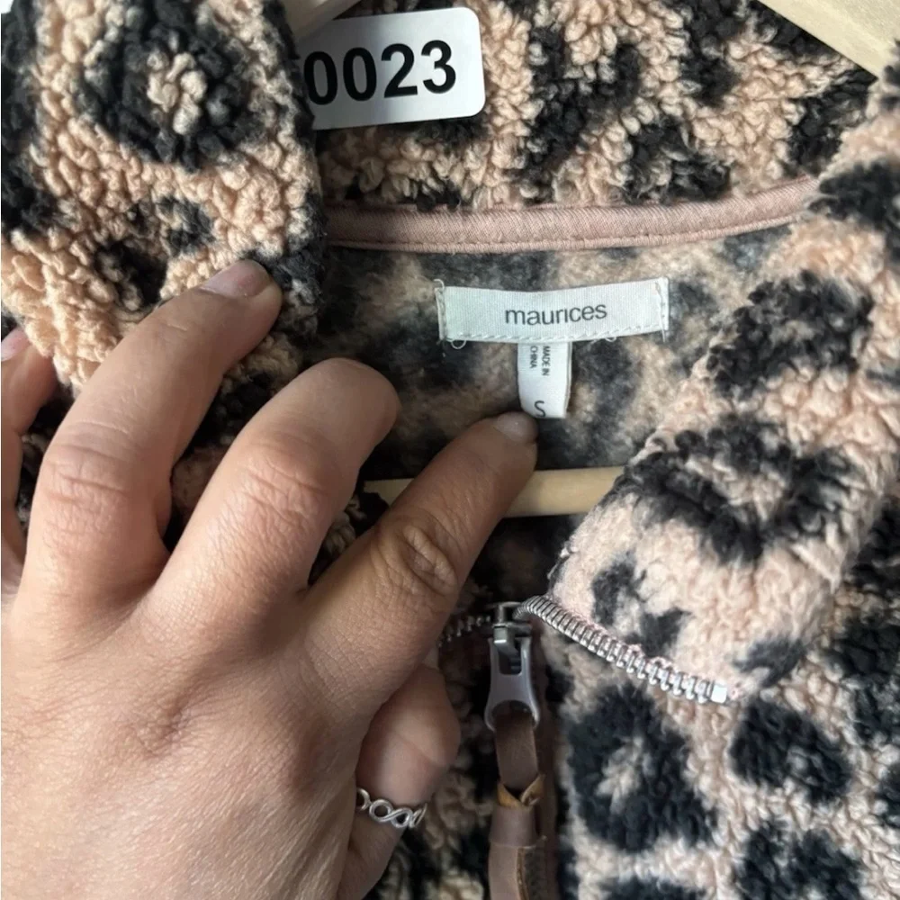 Maurices Leopard Print Teddy Jacket